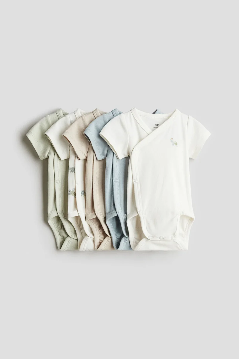 اتش اند ام بودي سوت من القطن - عبوة من 5 قطع