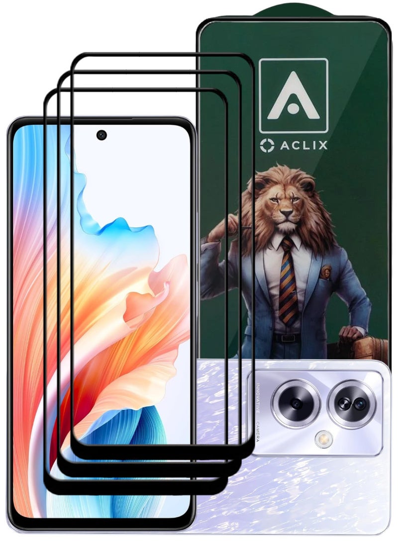 ACLIX 3 Pieces Antistatic ESD Dustproof Premium Quality High Definition Tempered Glass Screen Protector Designed For Oppo A79 - Image 1