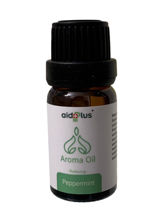 Aid Plus Peppermint Oil - 10ml 100% Pure & Strong Peppermint Essential Oil for Hair & Skin | Mint for Aromatherapy Cleaning Body Diffuser Relaxation Focus