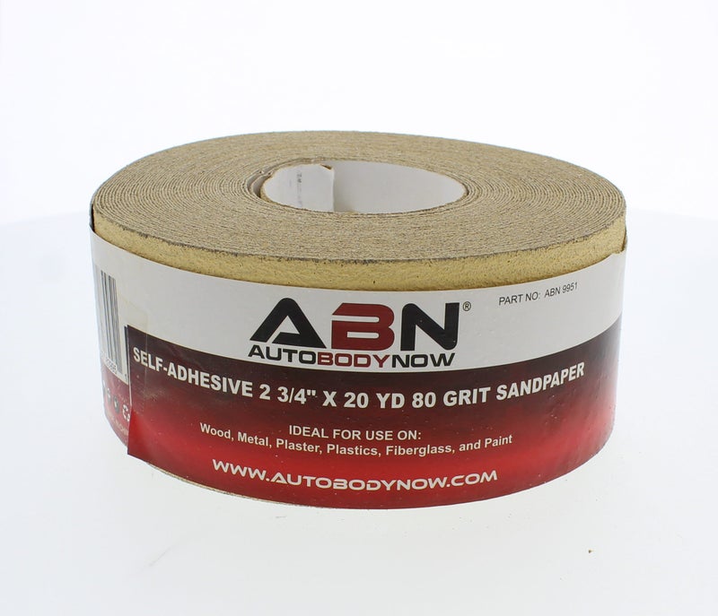 ABN Adhesive Sticky Back 80-Grit Sandpaper Roll 2-3/4in x 20 Yards Aluminum Oxide Golden Yellow Longboard Dura PSA - Image 5