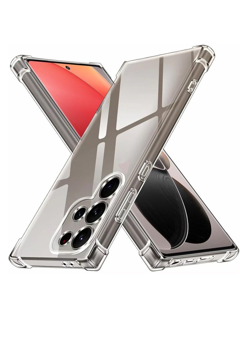 Techie غطاء حماية زوايا TPU لهاتف itel S25 Ultra مع حماية عدسة الكاميرا وغطاء خلفي شفاف - Image 1