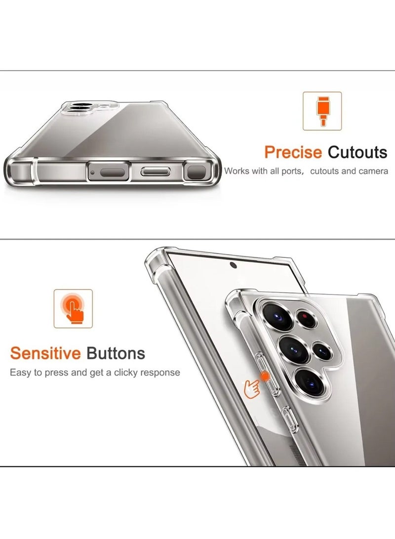 Techie غطاء حماية زوايا TPU لهاتف itel S25 Ultra مع حماية عدسة الكاميرا وغطاء خلفي شفاف - Image 3