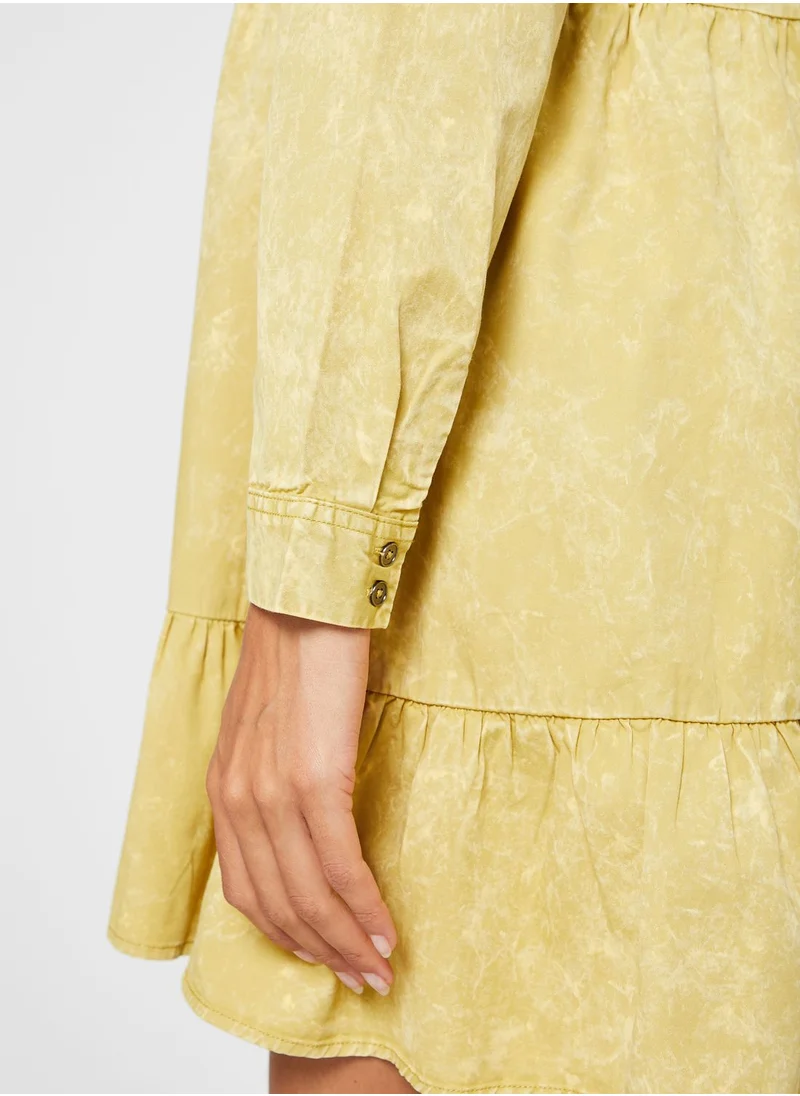 NOISY MAY Collar Detail Tiered Dress