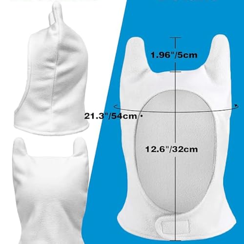 Zadin Adventure-Time Merch, Finn Hat, Fionna Finn the Human Costume Cosplay, White Bunny Hat, Fiona and Cake Toys Merchandise (White) - Image 5