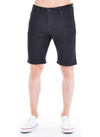 Cedy Denim Men Cuban Black Denim Shorts Slim Fit Jean Shorts C342  - Image 1