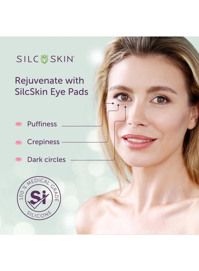 Silc Skin SilcSkin Silicone Eye Pads - Reusable Overnight Eye Patches, Medical-grade Silicone for Fine Lines, Crepey Skin, and Puffiness - 60 Day Supply - Image 2