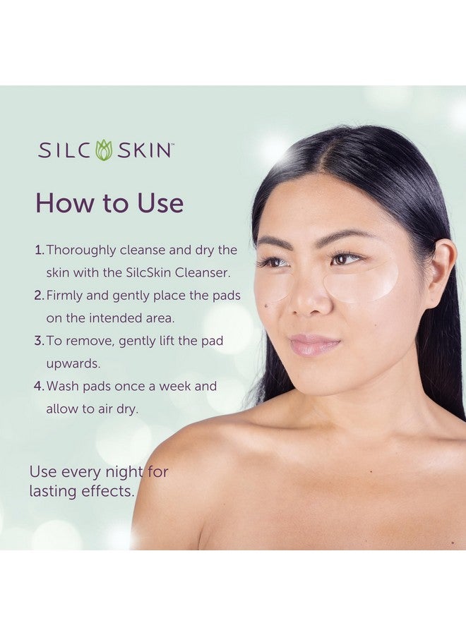 Silc Skin SilcSkin Silicone Eye Pads - Reusable Overnight Eye Patches, Medical-grade Silicone for Fine Lines, Crepey Skin, and Puffiness - 60 Day Supply - Image 5