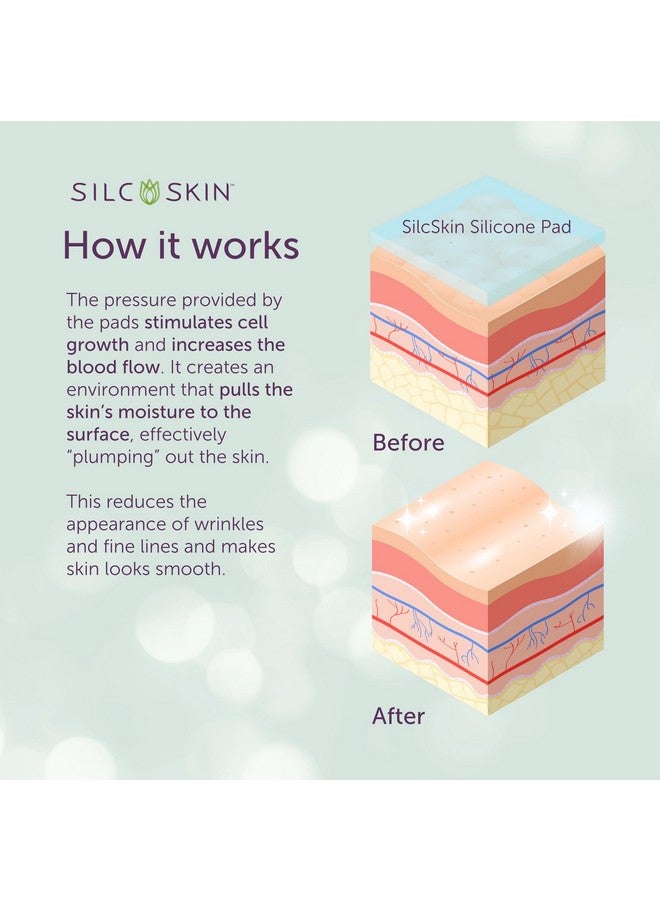 Silc Skin SilcSkin Silicone Eye Pads - Reusable Overnight Eye Patches, Medical-grade Silicone for Fine Lines, Crepey Skin, and Puffiness - 60 Day Supply - Image 4