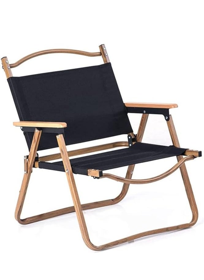 Generic - Folding Camping Chair, Portable Camping Chair, Lightweight Camping Back Packing Chair Foldable, Foldable Beach Chair, for Camping Hiking Garden Travel Beach Picnic BBQ Outdoor (Black Large) - Image 1