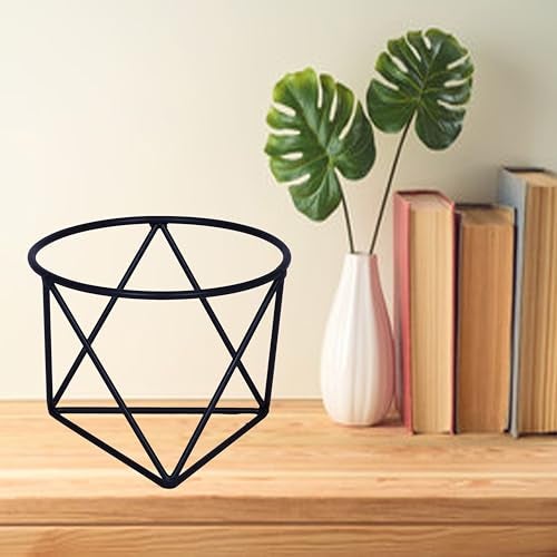 D&V ENGINEERING - Creative in innovation D&V Engineering Modern Diamond Shape Metal Plant Stand | Stylish Indoor & Outdoor Planter Holder | Elegant Decor for Living Room, Bedroom & Garden | Ideal Gift for Plant Lovers - Black - Image 3
