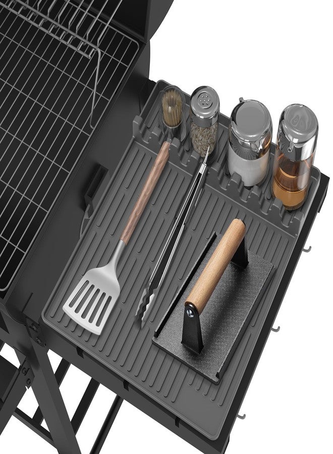 Uozuke Silicone Griddle Tools Mat for Blackstone- Large Silicone Spatula Mat with Drip Pad - Griddle Mat Barbeque Grill Accessories - Side Shelf Mat Grill Pad for Outdoor Grill Kitchen Countertop（Gray） - Image 1