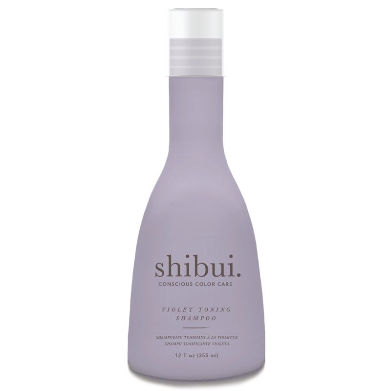 SHIBUI Violet Toning Shampoo, Neutralizes Brassiness with Acai Oil & Hibiscus, for Blonde, Highlighted, & Silver Hair, 12 Fl Oz - Image 1