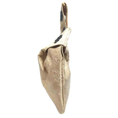 ATHZ Ethnic Handbags for Women Sequin work artisan potli bags Handcrafted Self Design (Gold,Black) - Image 3