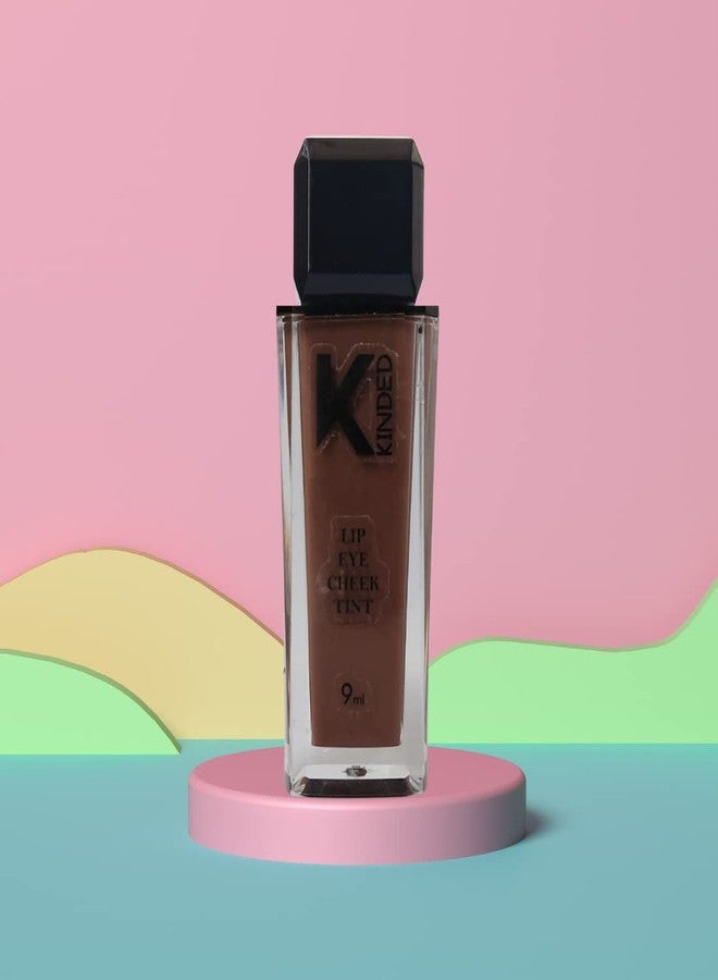 KINDED Lip Eye and Cheek Tint Combo for Women Girls Longlasting Moisturizing Vitamin E Liquid Lip Colour Lipstick Eyeshadow Blush (Matte Finish, Rust Crust & Choco Brown, 9 ml each) - Image 4
