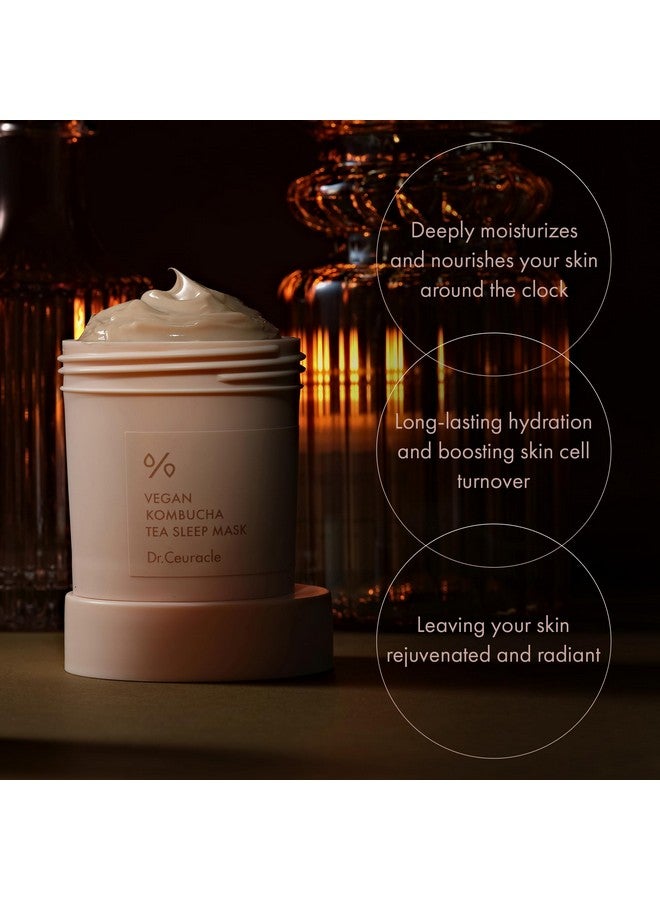 leegeehaam Dr.Ceuracle Vegan Kombucha Tea Sleep Mask (100g / 3.52 oz) - Leave-On Revitalizing Overnight Facial Mask, Skin Moisture Barrier Boosting and Balanced Hydrating - Image 3