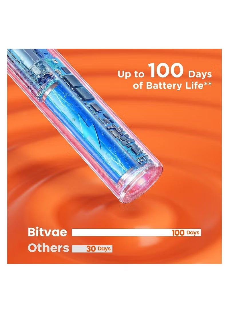 Bitvae Bluetooth Electric Toothbrush with Pressure Sensor and 8 Brush Heads 5 Modes Ultrasonic Rechargeable Soft Bristle 4 Hr Charge Lasts 100 Days - Image 3