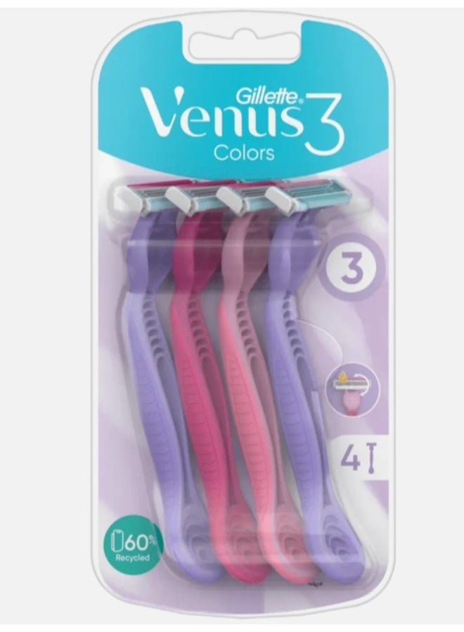 عبوة من 4 شفرات حلاقة سيمبلي فينوس 3 للاستخدام مرة واحدة - Image 1