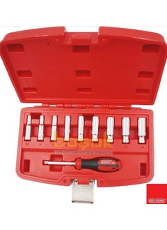 Ceta Form C04-10PH0 5,5-13mm 10 Piece 1/4” 6 Corner Deep Socket Set  - Image 2