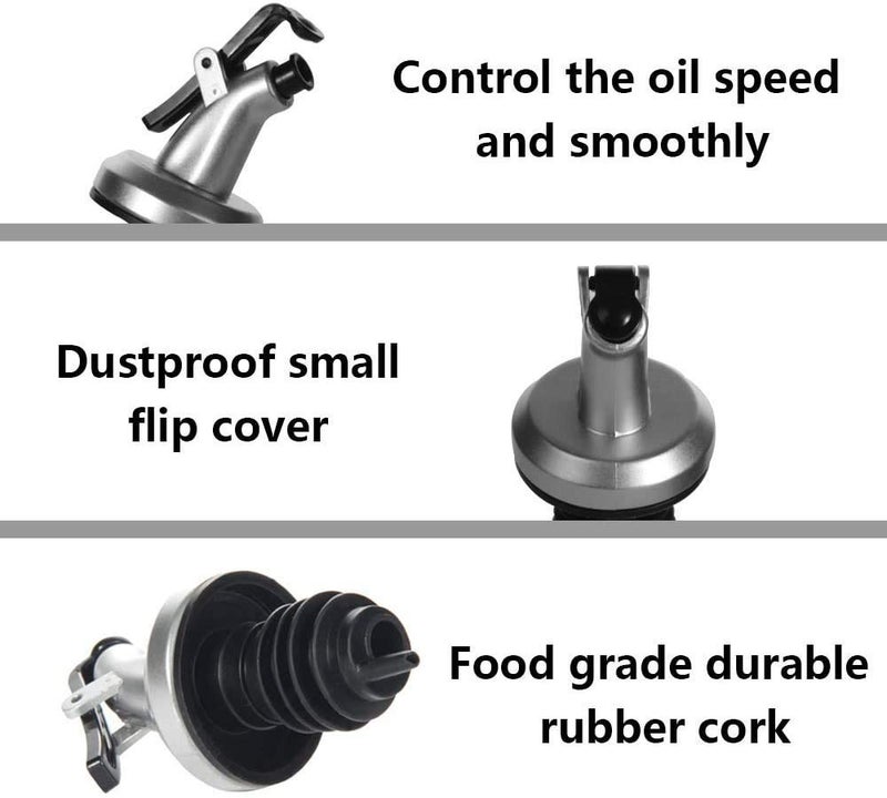 NOBILEA hub Oil Vinegar Dispenser Gravy Boat Kitchen Oil Bottle LeakProof Soy Sauce Vinegar Storage Oil BottleOil Dispenser for Kitchen500 ml Bottle3 Pcs - Image 4