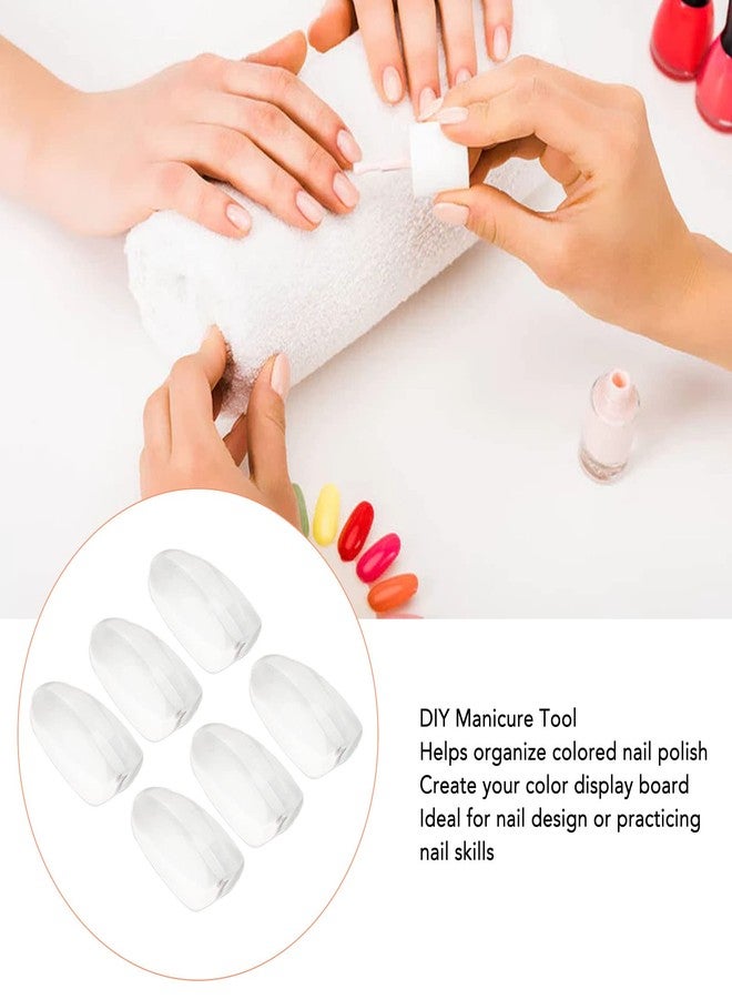 Ymiko Nail Polish Color Card, Nail Color Card Transparent Glass Nail Sticks Nail Art Color Display Tips Simulation Nail Sample Display Card for for Colorful Nail Polish DIY Training Practicing Displaying - Image 2