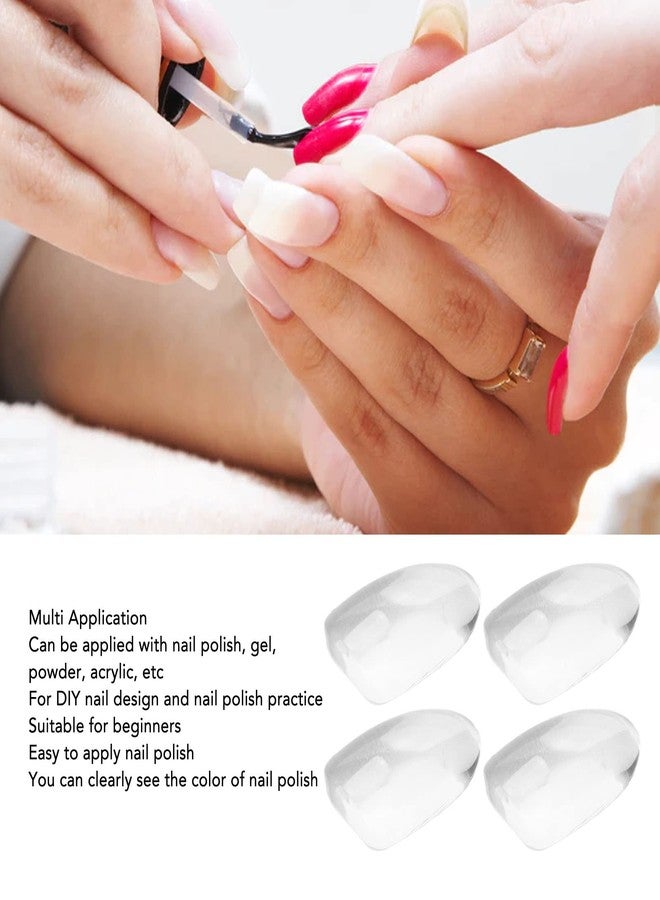 Ymiko Nail Polish Color Card, Nail Color Card Transparent Glass Nail Sticks Nail Art Color Display Tips Simulation Nail Sample Display Card for for Colorful Nail Polish DIY Training Practicing Displaying - Image 3