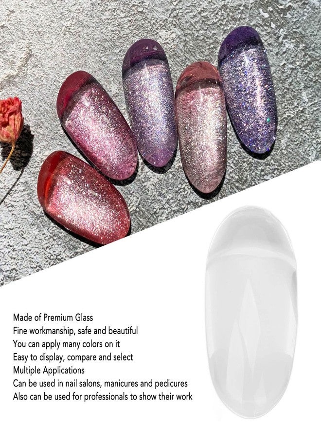 Ymiko Nail Polish Color Card, Nail Color Card Transparent Glass Nail Sticks Nail Art Color Display Tips Simulation Nail Sample Display Card for for Colorful Nail Polish DIY Training Practicing Displaying - Image 4