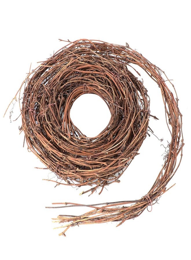 وينومو إكليل من أغصان العنب الطبيعية من وينومو، مثالي للأعمال اليدوية والحرف اليدوية، مع أرجوحة معلقة على شكل طائر، بطول 4.6 متر. - Image 1