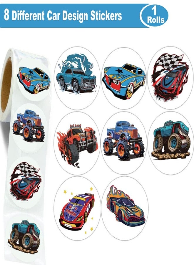 Hohamn 600Pcs Monster Truck and Race Car Stickers for Kids 1.5 Inch Car Stickers for Kids Boys Race Car Party Favors Birthday Decoration Supplies Reward Stickers - Image 2