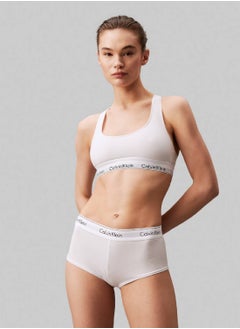 CALVIN KLEIN Women's High Waisted Boxers - Modern Cotton - Cotton blend, White  - Image 2