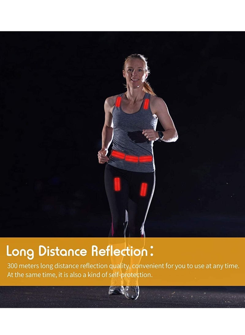 SYOSI 30 قطعة من ملصقات التحذير العاكسة وملصقات السلامة العاكسة وملصقات الرؤية الليلية وملصقات الشريط العاكس المقاومة للماء للمركبات والدراجات النارية والدراجات الهوائية، 1.18 × 3.25 بوصة - Image 3