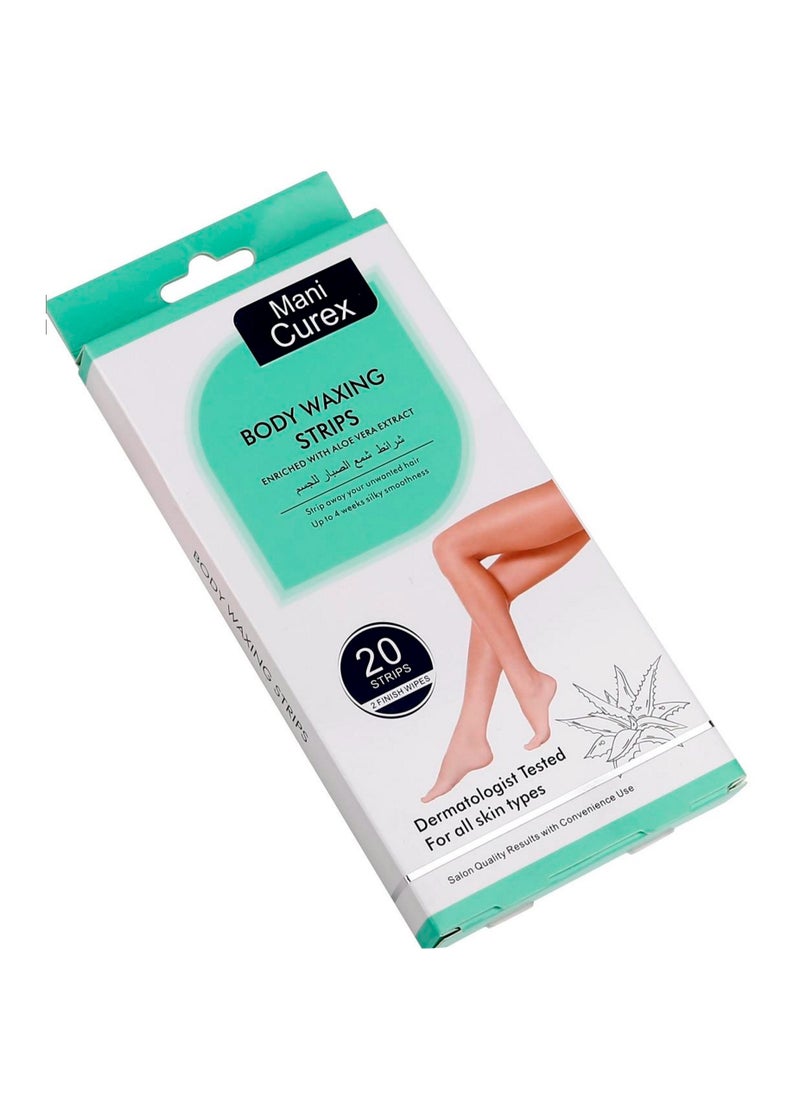 Mani Curex Wax Strips For Hair Removal, Double Sides Waxing Strips With Aloe Vera Gentle And Soothing At Home Waxing Kit For Face Legs Arms Underarm Body Wax Strips Hair Removal For Men & Women  - Image 2