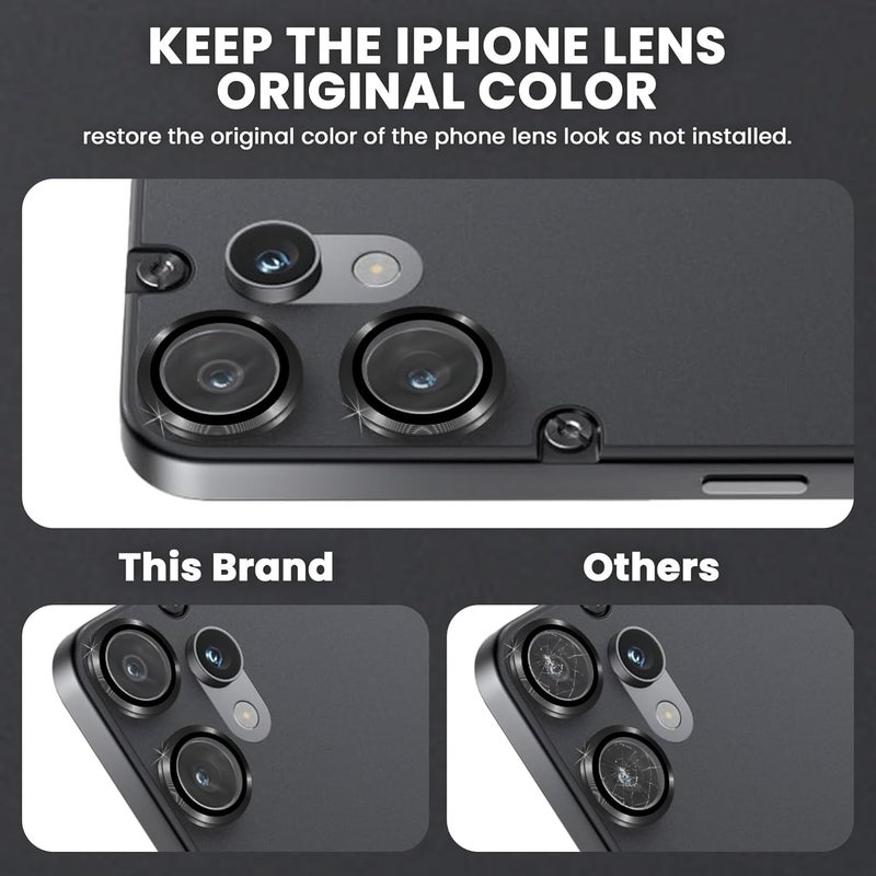 FIRST MART Camera Lens Protectors for Nothing CMF 2 Pro (6.77 Inches) Tough HD Individual Aluminum Alloy Lens Ring Cover, Scratch Resistant, Thin Lens Protection| Black, 1 Pack - Image 3