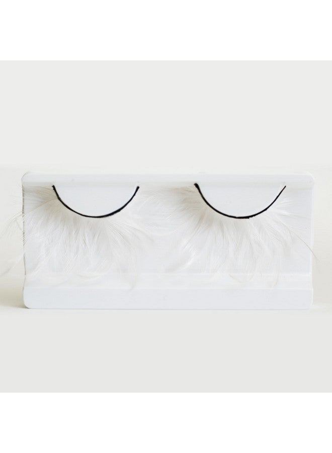 Dorisue White Lashes Halloween Eyelashes Double Lip White Big Extra Long Feather Eyelashes Extra Extension Costume Queen Lashes - Image 3