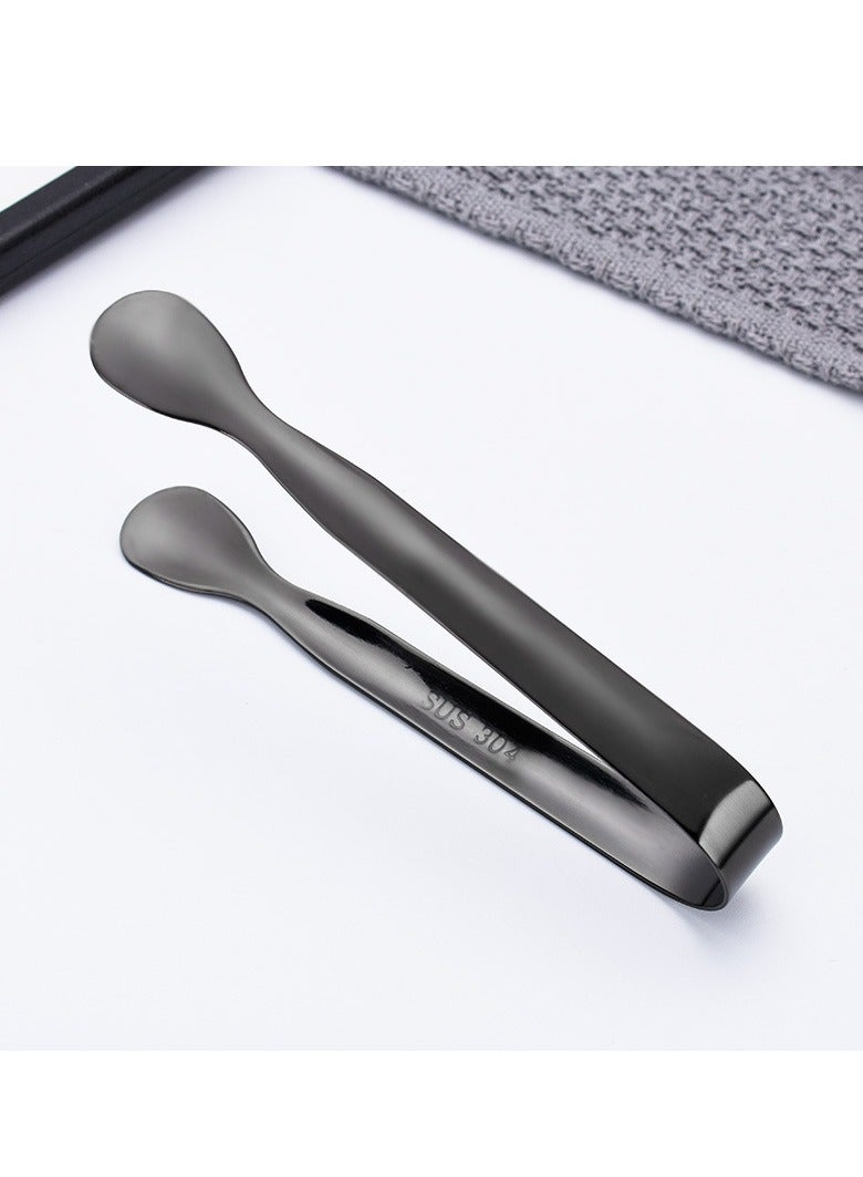 Sugar cube clip Small ice clip Small round head ice clip black