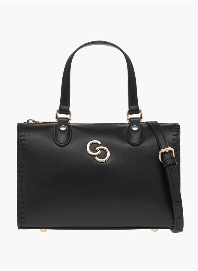 Celeste Solid Tote Bag with Handles and Zip Closure  - Image 1