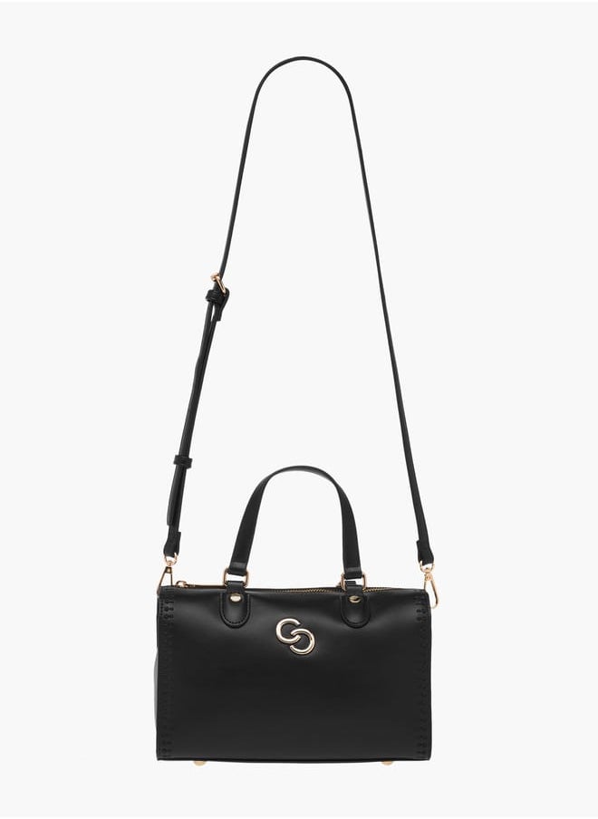 Celeste Solid Tote Bag with Handles and Zip Closure  - Image 2
