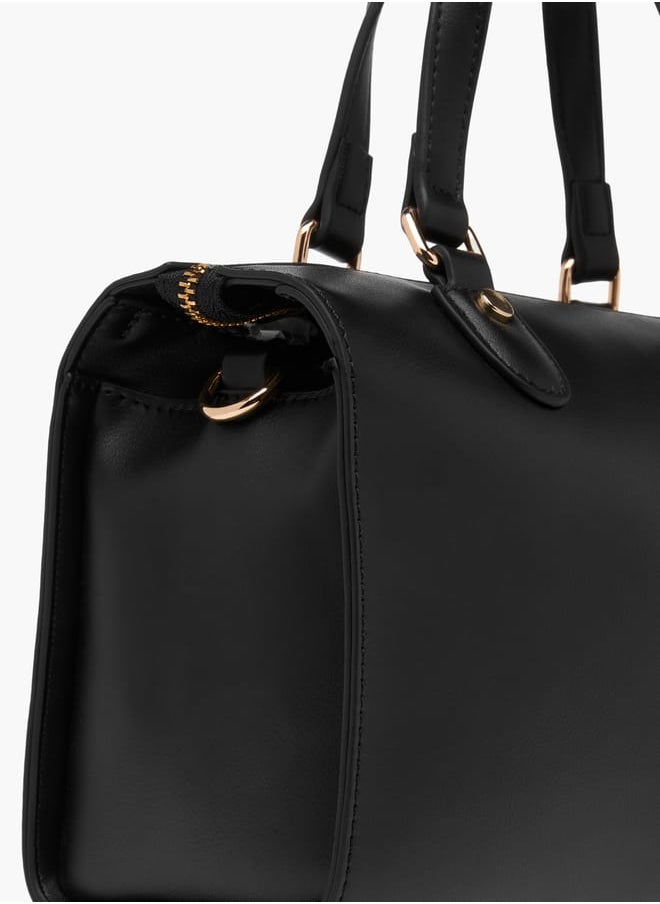 Celeste Solid Tote Bag with Handles and Zip Closure  - Image 5