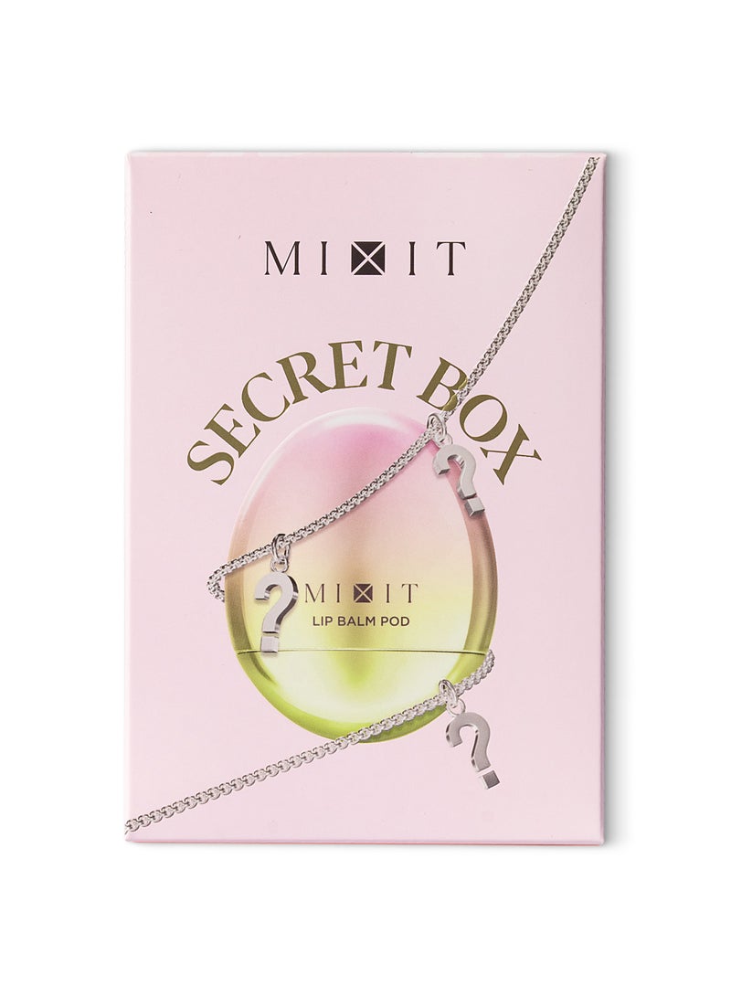 MIXIT Lip Balm Pod Secret Series Shade 02, Nourishing Lip Balm in a Stylish Bag-Charm Case with a Surprise Charm Collection, 4g - Image 1