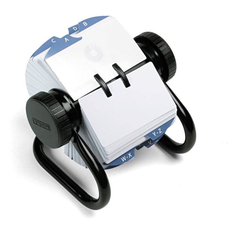 Rolodex ملف دوار معدني مفتوح من رولودكس® 2 1/4" × 4" 500 بطاقة باللون الأسود - Image 5
