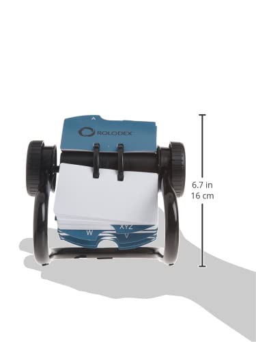 Rolodex ملف دوار معدني مفتوح من رولودكس® 2 1/4" × 4" 500 بطاقة باللون الأسود - Image 3