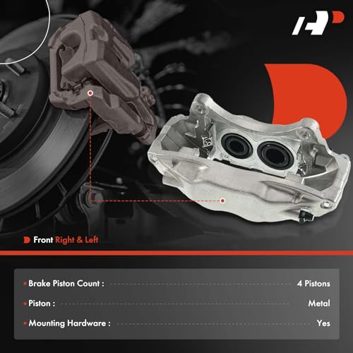 A-Premium Disc Brake Caliper Assembly Compatible with Select Subaru Models - Impreza 2004 2005 2006 2007 2.5L Sedan - Front Driver and Passenger Side - Image 2