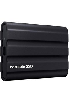 Arabest External Hard Drive, External Portable SSD, Computer Hard Drives, Ultra Slim USB 3.1 Type-C with USB-A, Easy to Carry Black  - Image 1
