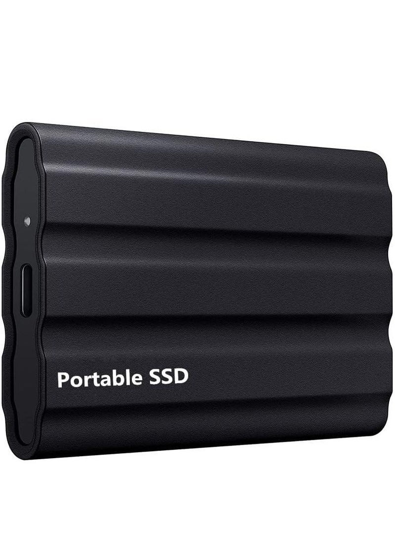 Arabest - External Hard Drive, External Portable SSD, Computer Hard Drives, Ultra Slim USB 3.1 Type-C with USB-A, Easy to Carry Black - Image 1