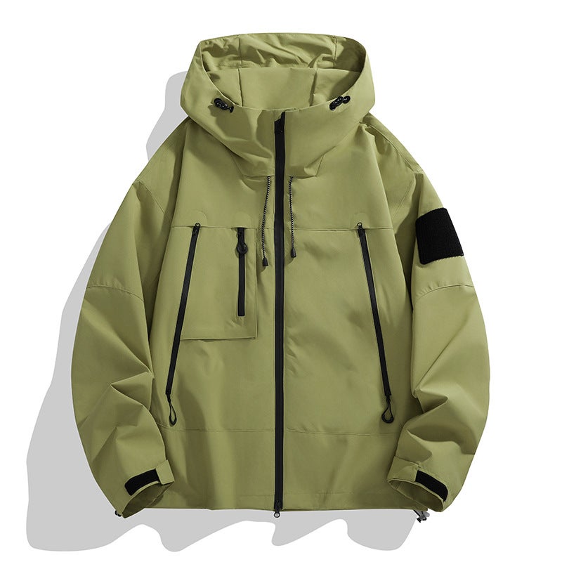 Outdoor Jacket Men'S Windproof Waterproof Mountain Style Rushforward Clothing Workwear Hooded Jacket Couple'S Fishing Mountaineering Suit - Image 3