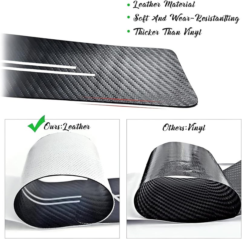 ACMUST 4 Pcs Carbon Fiber Wrap Anti Scratch PPF Film Car Protection Tape Door Sill Protector Step Strip for Seltos, Sonet, Carens, Carnival, EV6, EV9, Clavis - Image 5