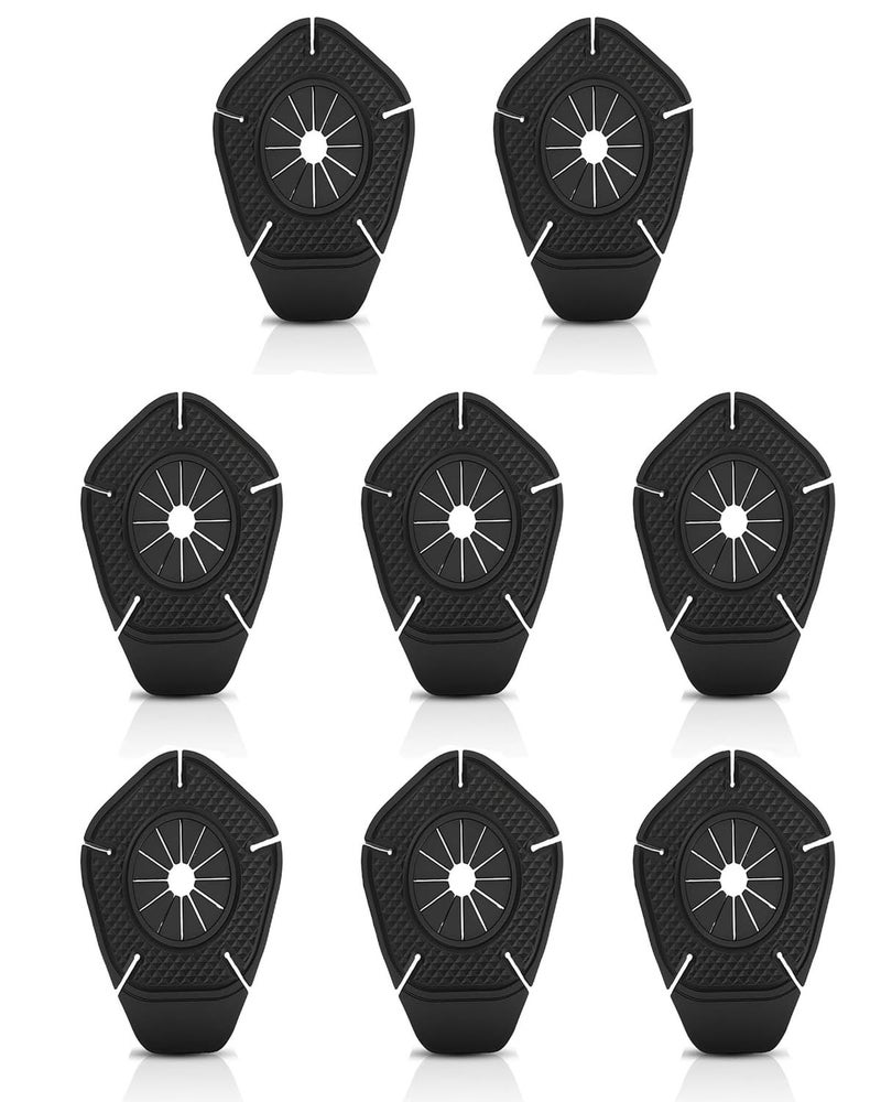 INOCEAN 8PCS Car Wiper Hole Protector Pad, Universal Fit for Most Vehicles, Black Protective Cover Set of 4 Pairs, Durable Silicone Material, Easy Installation for Car Wiper Arm Protection - Image 1