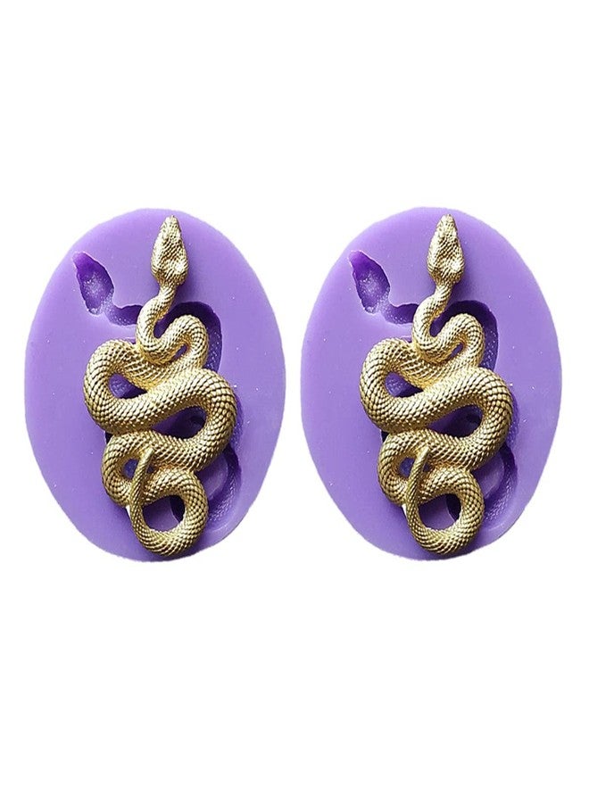 ESEDAGE Snake Double Mold Snake Mold Resin Mold 2 Pack Snake Silicone Mold - Image 1