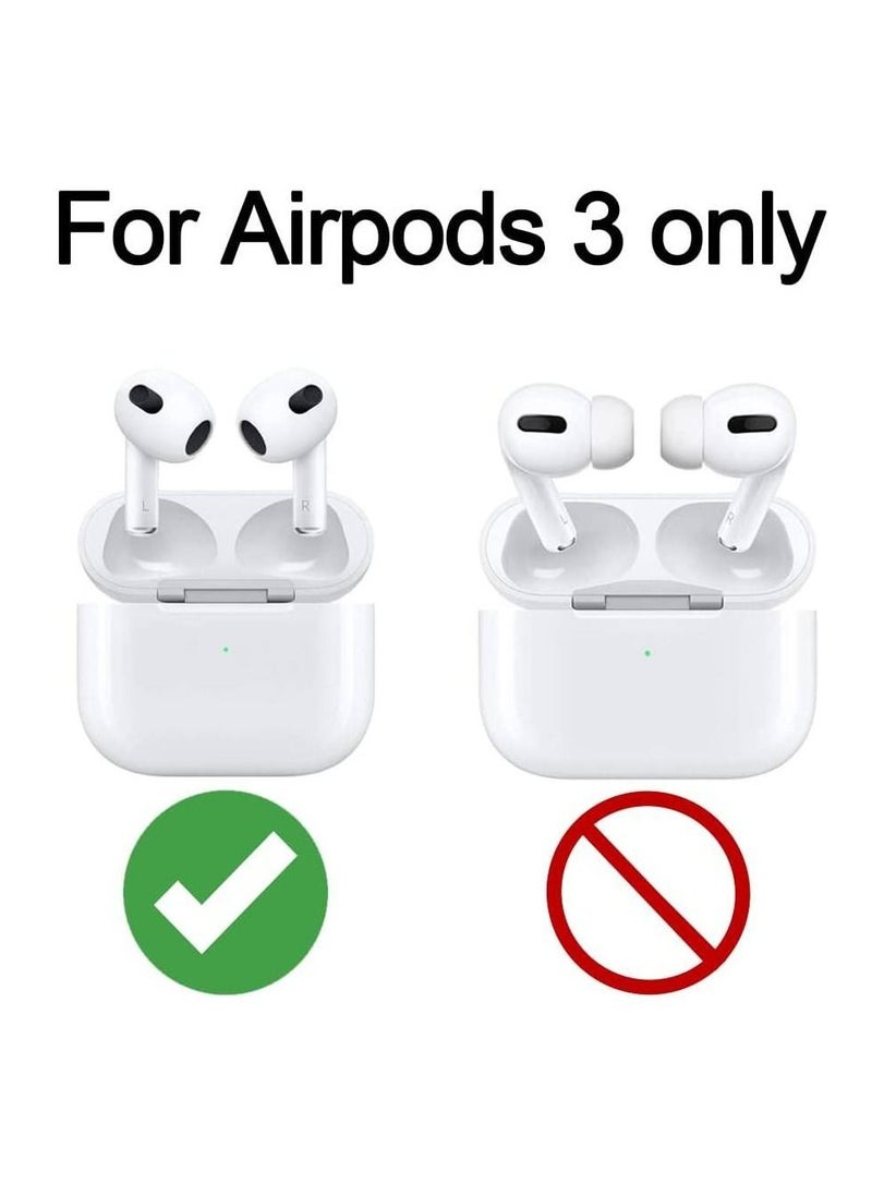 Generic - Protective Case Skin Cover with Keychain and Lock for Apple Airpods 3 Case Women Men Blue - Image 1