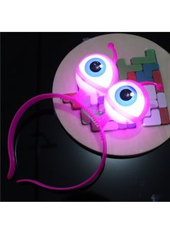 LED Glowing Alien Eyes Headband Halloween Prop Rose Red