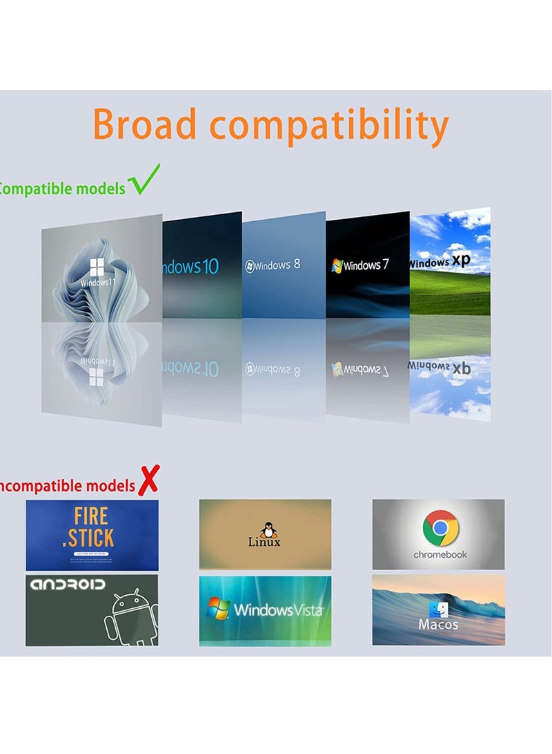 Excefore USB to HDMI Adapter for Multiple Monitors 1080P Compatible with Windows XP/7/8/10/11 - Image 4